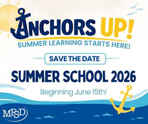 flyer with save the date information. nautical theme