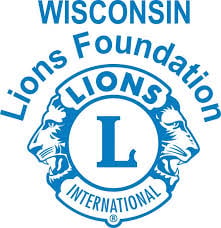 WI Lions Foundation Logo with 2 lion heads