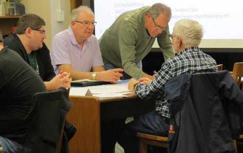 Members of the Community Facilities Advisory Committee studying options