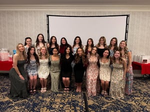 group photo at banquet