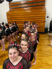 gymnastics team at tournament